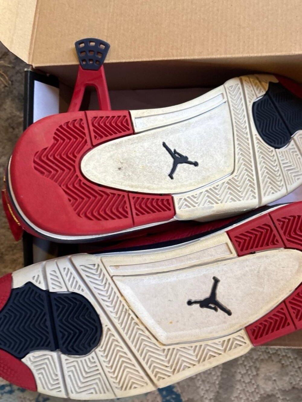 Air Jordan 4 Retro FIBA 2019 Gym Red/Obsidian-W hite Men’s Size 10.5